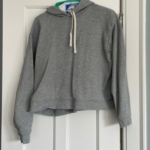 Gray Everlane cropped hoodie